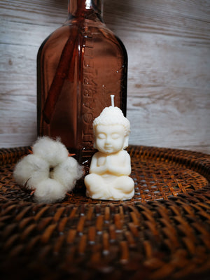 Soy wax Buddha candles are hand-poured using the finest soy wax. All ingredients are vegan and cruelty-free.